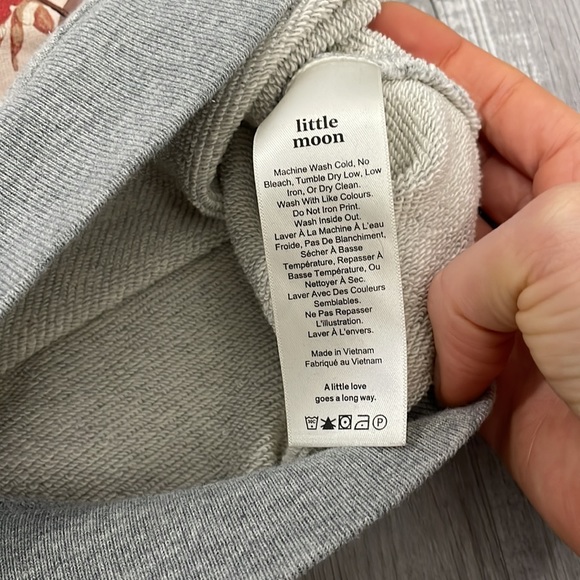 Little moon floral grey sweatshirt - Picture 3 of 5
